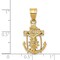 14K Yellow Gold Mariners Cross Pendant Charm Jewelry 26mm x 14mm